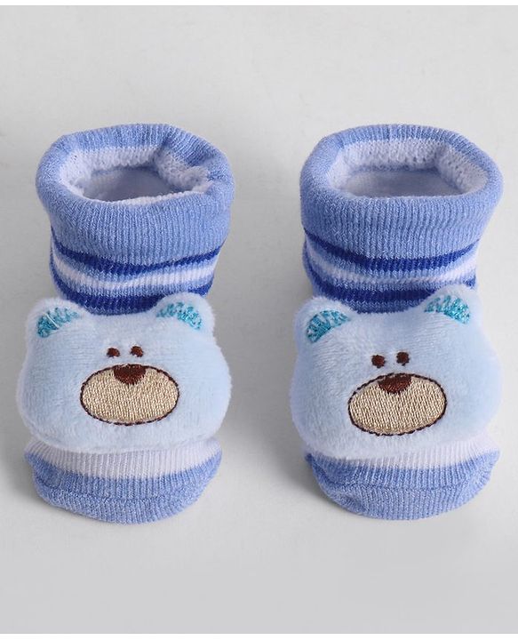 Cute Walk by Babyhug Socks With Animal Applique - Blue