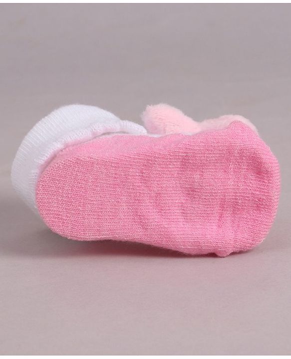 Cute Walk by Babyhug Socks With Animal Applique - Pink