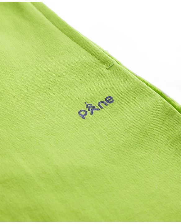 Pine Kids Looper Knit Solid Colour Shorts - Lime Green