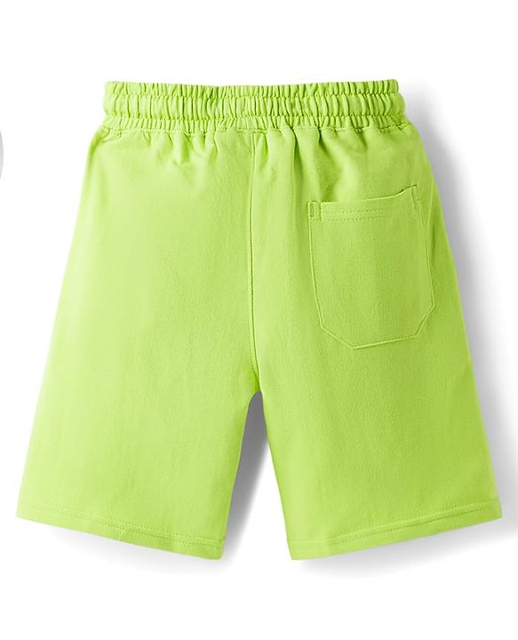 Pine Kids Looper Knit Solid Colour Shorts - Lime Green