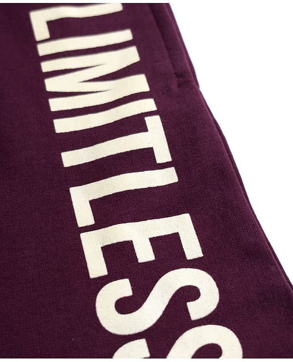Pine Kids Looper Knit Shorts With Limitless Print - Wine