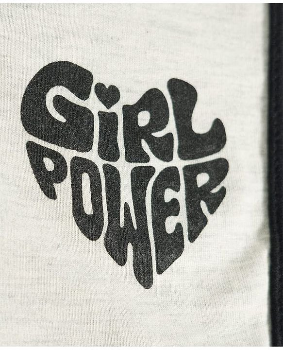 Pine Kids 100% Cotton Knit Shorts With Girl Power Print - Grey