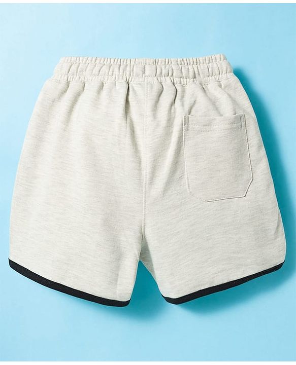 Pine Kids 100% Cotton Knit Shorts With Girl Power Print - Grey
