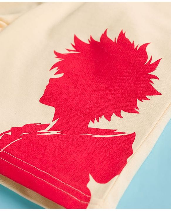 Pine Kids Looper Knit Shorts With Anime Print - Offwhite