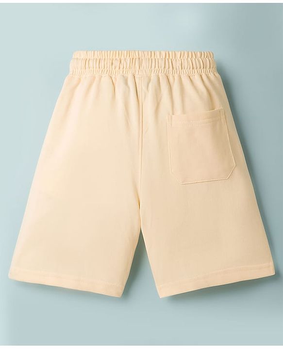 Pine Kids Looper Knit Shorts With Anime Print - Offwhite