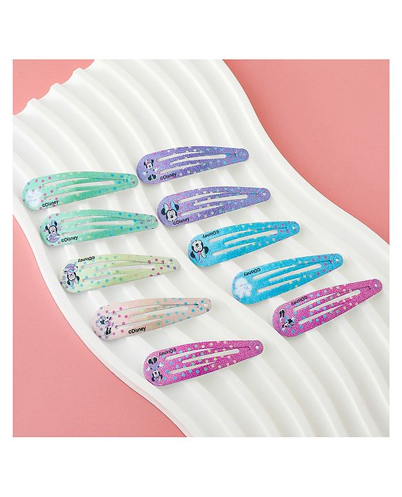 Babyhug Disney Free Size Snap Clips Pack Of 10 - Multicolor