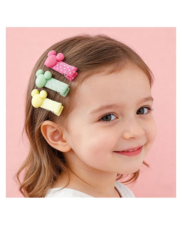 Babyhug Disney Free Size Hair Clips Pack of 6 - Multicolor