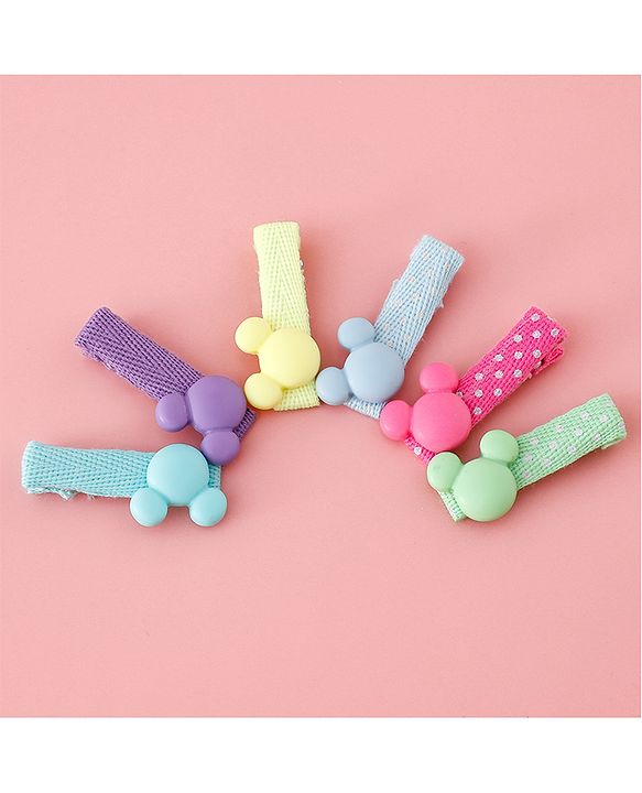 Babyhug Disney Free Size Hair Clips Pack of 6 - Multicolor