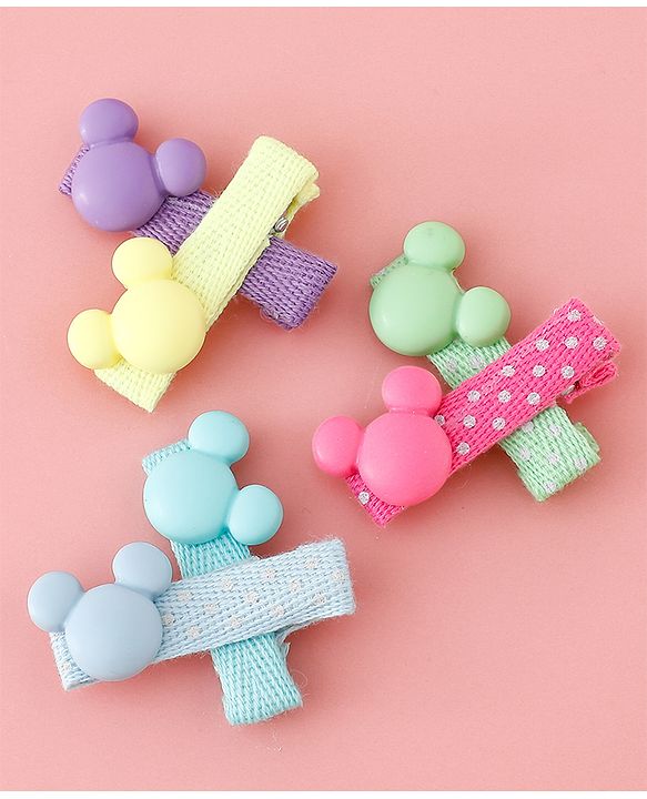 Babyhug Disney Free Size Hair Clips Pack of 6 - Multicolor