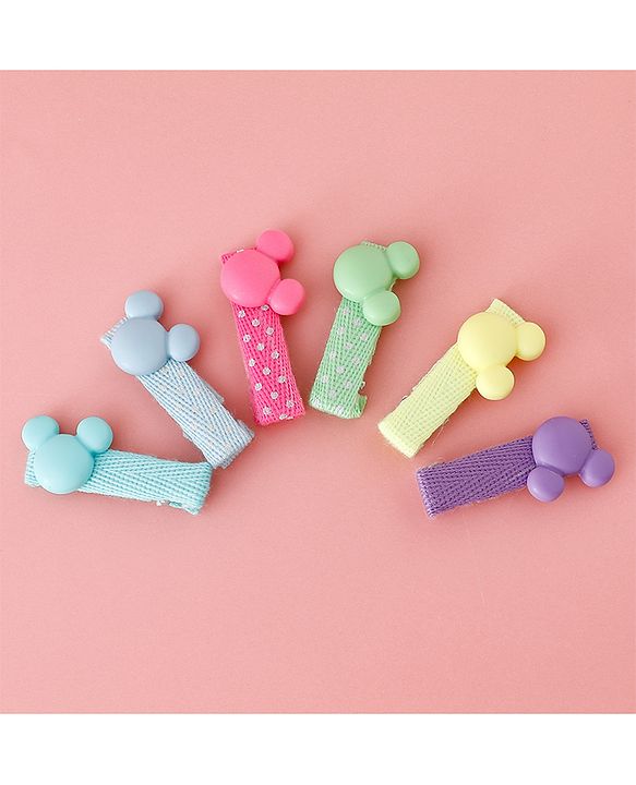 Babyhug Disney Free Size Hair Clips Pack of 6 - Multicolor