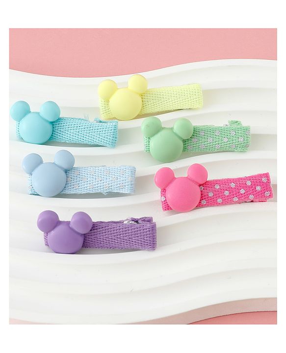 Babyhug Disney Free Size Hair Clips Pack of 6 - Multicolor