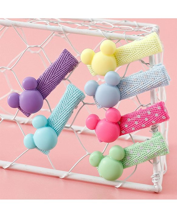Babyhug Disney Free Size Hair Clips Pack of 6 - Multicolor