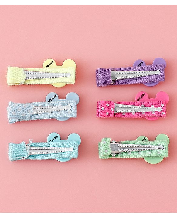 Babyhug Disney Free Size Hair Clips Pack of 6 - Multicolor