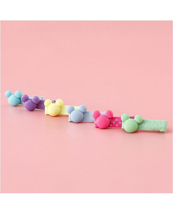 Babyhug Disney Free Size Hair Clips Pack of 6 - Multicolor