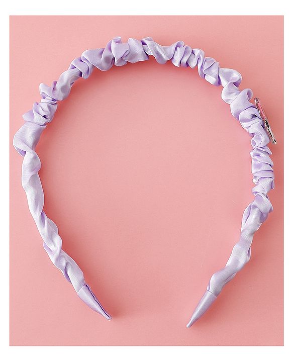 Babyhug Disney Free Size Hair Band with Bow & Minnie Mouse Applique Pack of 2- Pink & Purple