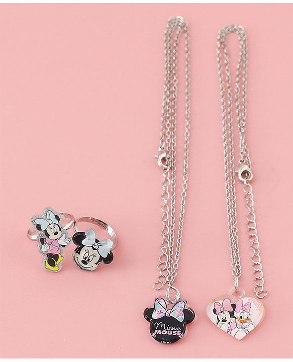 Babyhug Disney Free Size Jewellery Set With Minnie Mouse Print - Multicolor
