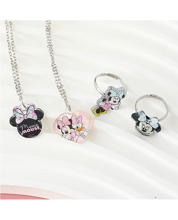 Babyhug Disney Free Size Jewellery Set With Minnie Mouse Print - Multicolor