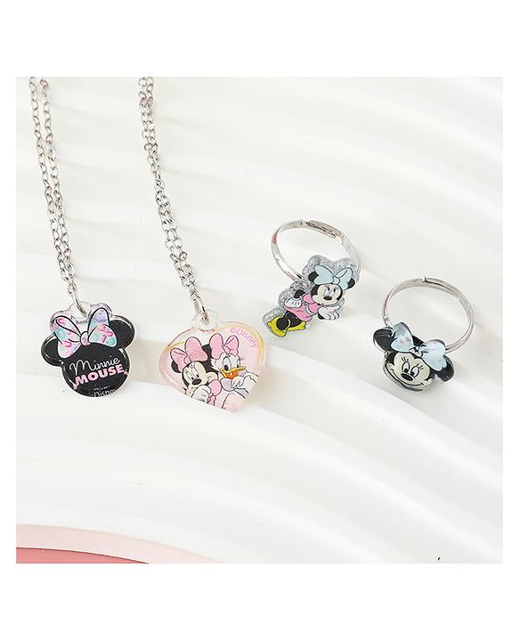 Babyhug Disney Free Size Jewellery Set With Minnie Mouse Print - Multicolor