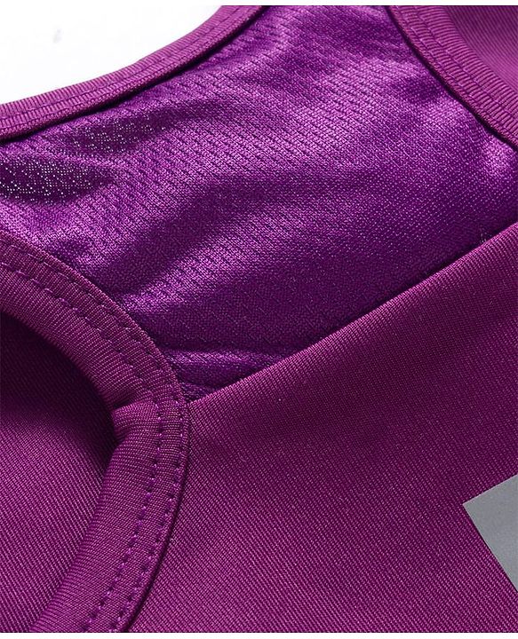 Pine Active Knit Sleeveless Super Stretch Sports Bra - Purple