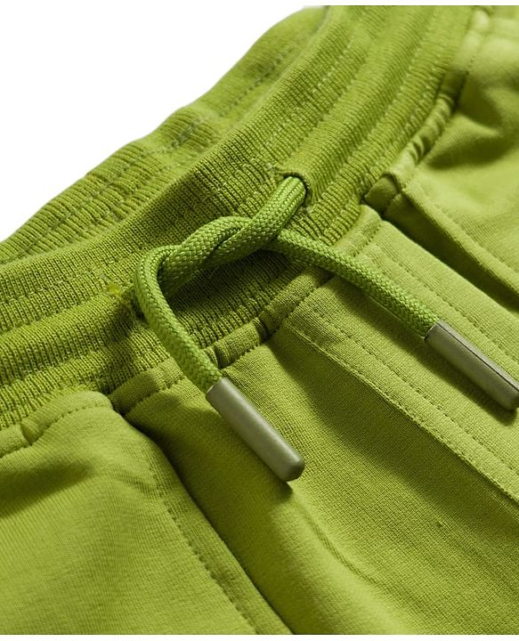 Pine Kids Looper Knit Short with Hawaii Print - Olive Green