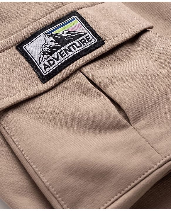Pine Kids Looper Knit Solid Shorts With Pockets - Cream