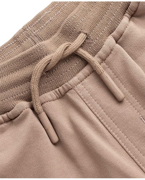 Pine Kids Looper Knit Solid Shorts With Pockets - Cream
