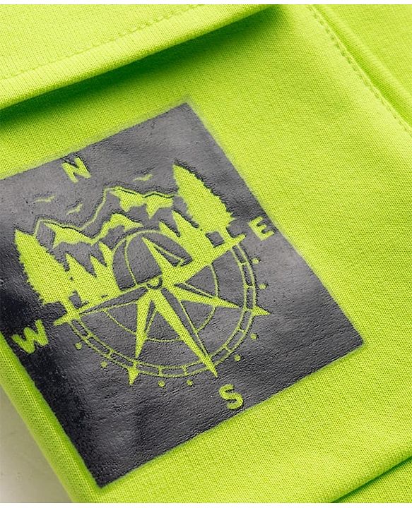 Pine Kids 100% Cotton Knit Knee Length Shorts With Cargo Pockets - Lime Green