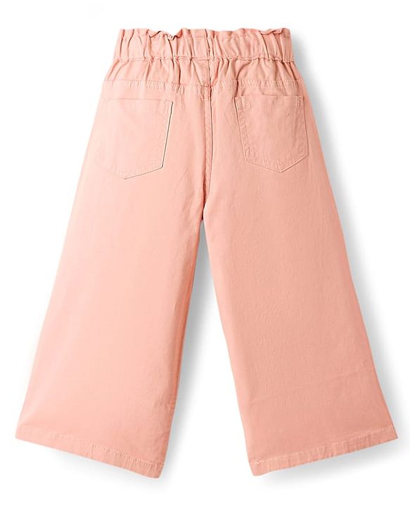 Babyhug Twill Woven Full Length Solid Trouser With Stretch - Lime Green