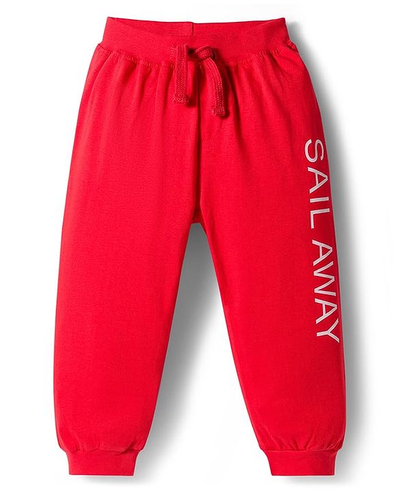 Babyhug Cotton Knit Full Length Lounge Pants with Beach Theme Print Pack of 3 - Multicolor