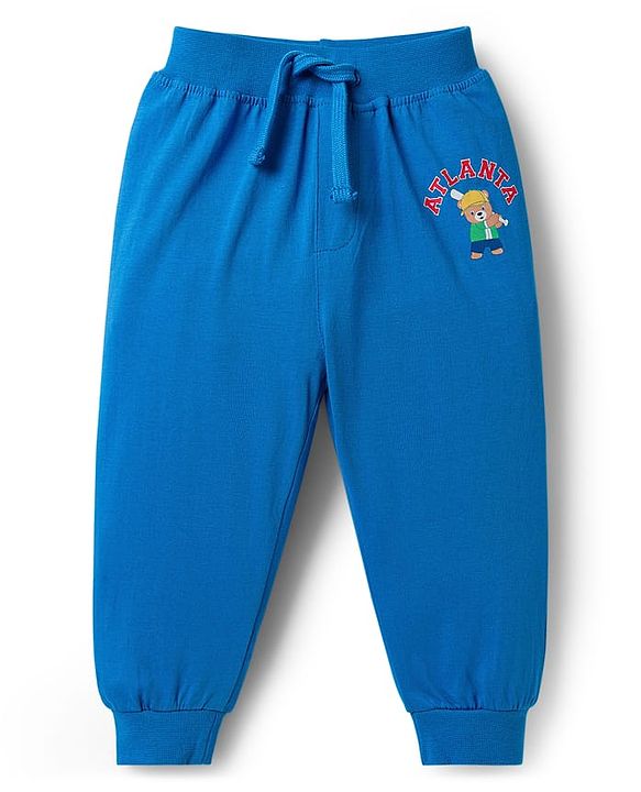 Babyhug Cotton Jersey Knit Full Length Animal Printed Lounge Pants Pack of 5 - Multicolor