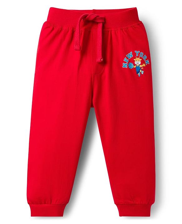 Babyhug Cotton Jersey Knit Full Length Animal Printed Lounge Pants Pack of 5 - Multicolor