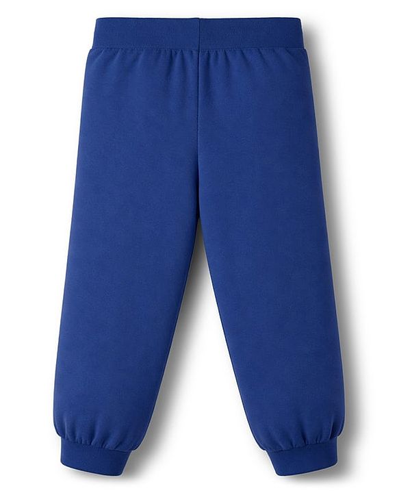 Babyhug Cotton Jersey Knit Full Length Lounge Pants With Text Patch & Bow Applique Pack of 3 - Navy Blue Light & Dark Pink