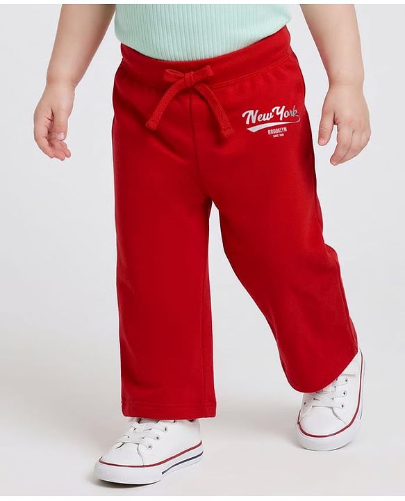 Babyhug Single Jersey Knit Full Length Lounge Pants with City Print Pack of 3 - Multicolor