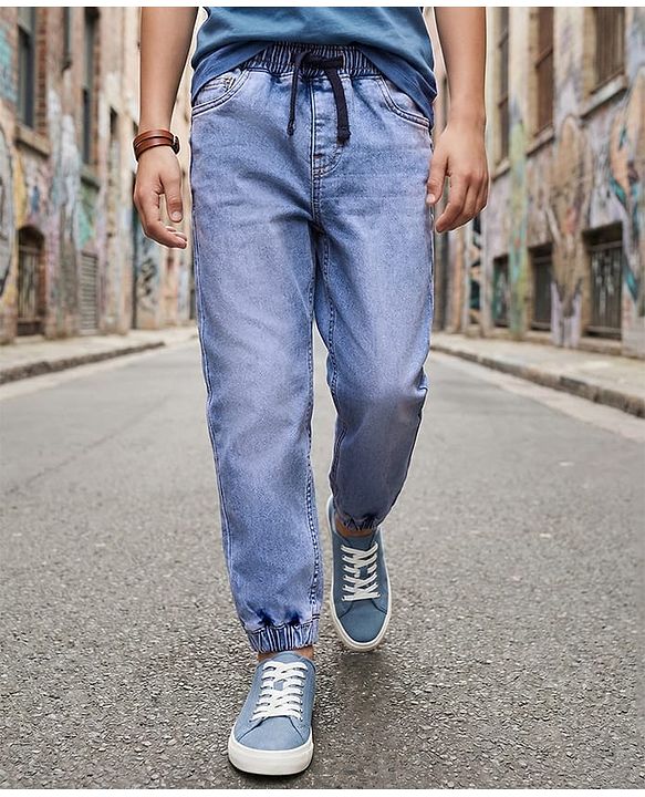 Pine Kids Denim Woven Full Length Jeans - Light Blue
