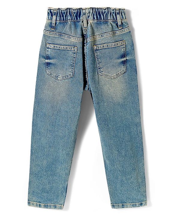 Pine Kids Denim Woven Full Length Tinted Jeans - Blue