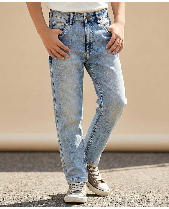 Pine Kids Denim Woven Full Length Jeans - Blue