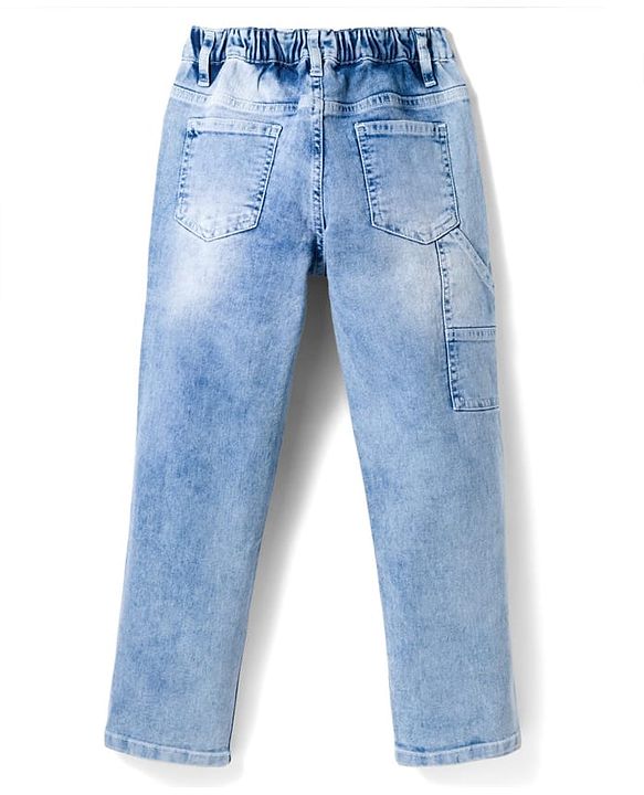 Pine Kids Full Length Washed Denim Jeans - Light Blue