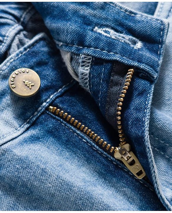 Pine Kids Full Length Washed Denim Jeans - Light Blue