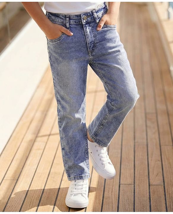 Pine Kids Denim Woven Full Length Jeans - Blue