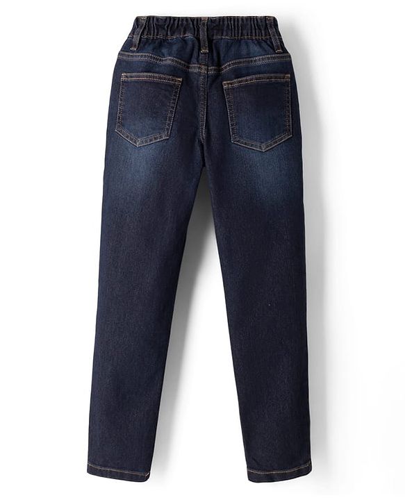 Pine Kids Denim Woven Full Length Washed Jeans -  Blue