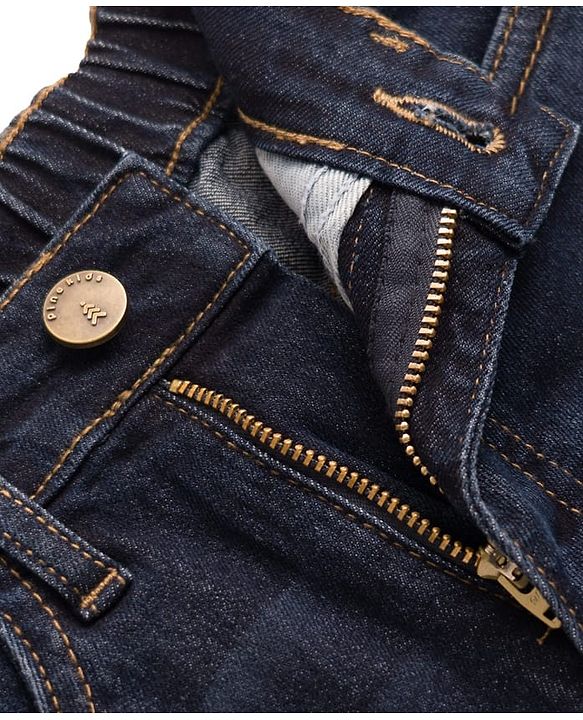 Pine Kids Denim Woven Full Length Washed Jeans -  Blue