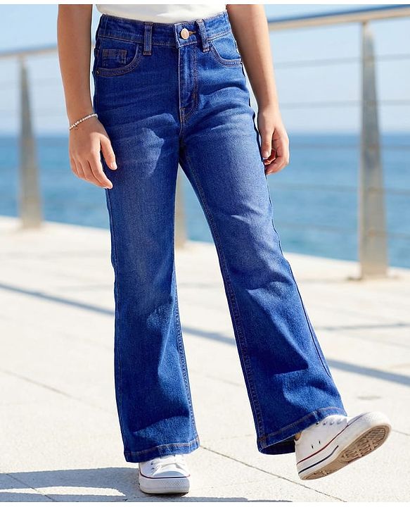 Pine Kids Denim Woven Full Length Bootcut Jeans - Blue