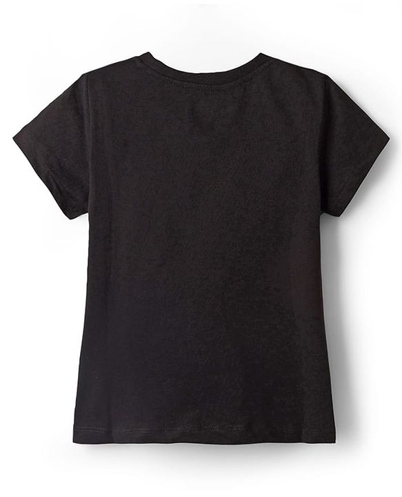 Pine Kids Cotton Knit Half Sleeves T-Shirt With Controller Print - Black