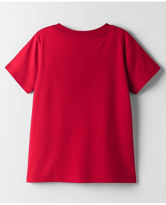 Pine Kids Cotton Knit Half Sleeves T-Shirt with Pretty Print - Red