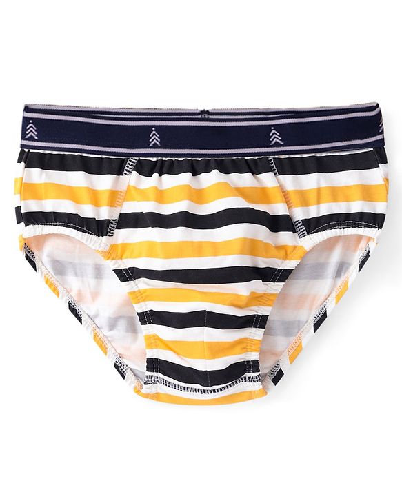 Pine Kids Cotton Elastane Knit Briefs Stripes Pack of 3 (Color May Vary)