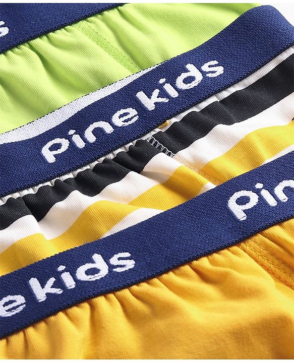 Pine Kids Cotton Elastane Knit Briefs Stripes Pack of 3 (Color May Vary)