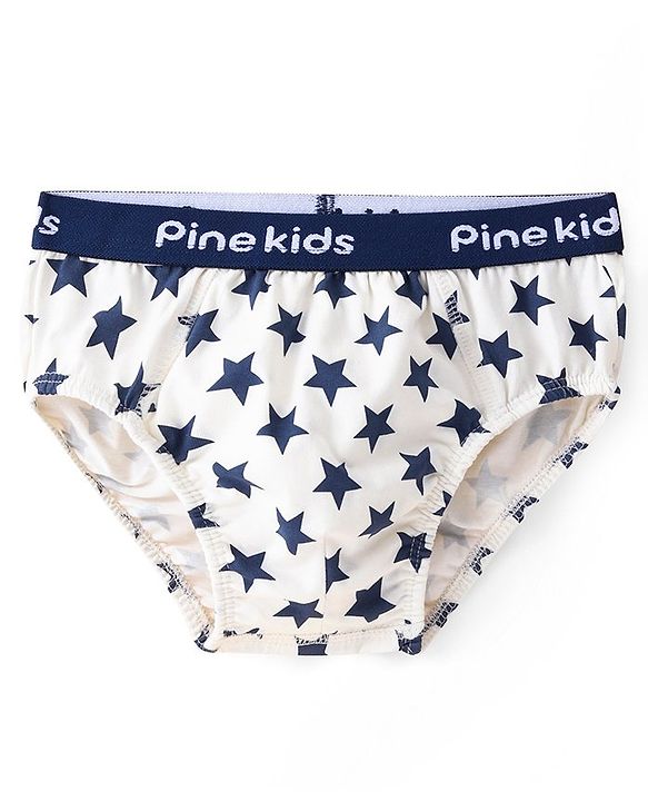 Pine Kids Cotton Elastane Knit Briefs Pack of 3 (Color May Vary)
