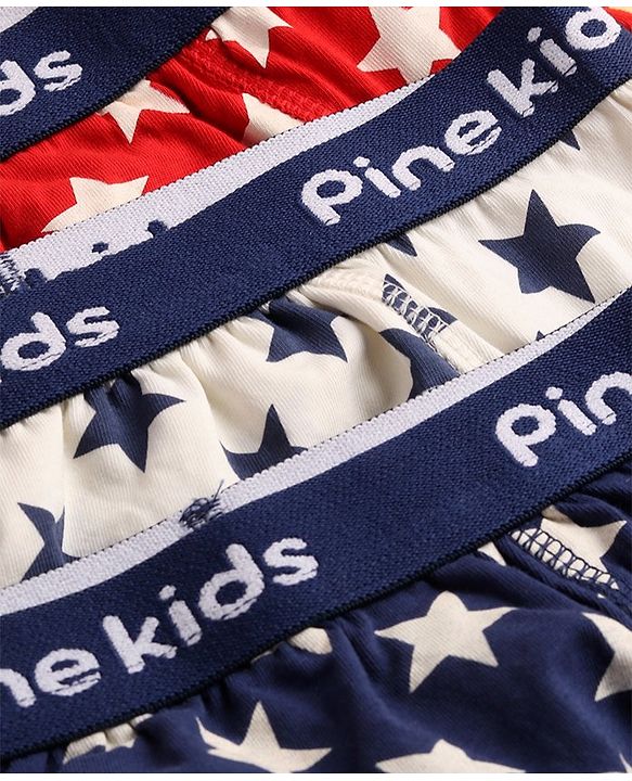 Pine Kids Cotton Elastane Knit Briefs Pack of 3 (Color May Vary)