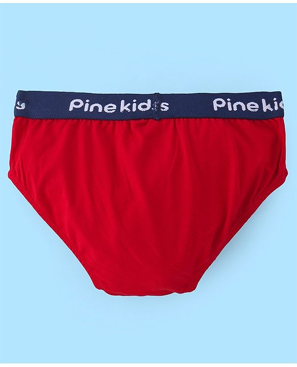 Pine Kids Cotton Elastane Knit Briefs Pack of 3 (Color May Vary)