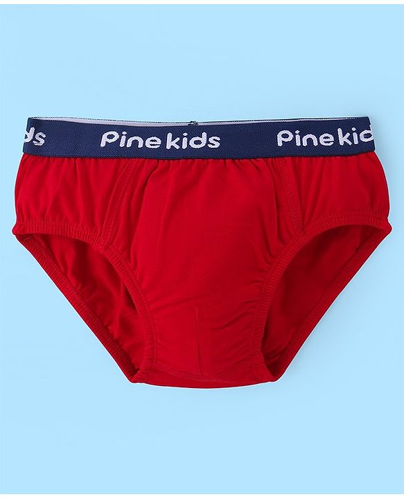 Pine Kids Cotton Elastane Knit Briefs Pack of 3 (Color May Vary)